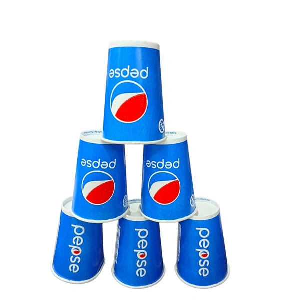  Pepsi Paper Cold Drink Disposable Glass (10Pieces) - 200ml