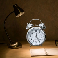 Classic Alarm Clock (Table Clock) With Steel Body 