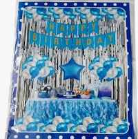 King Party Combo Set (24 Pcs) Complete Solution For Decoration Theme - Blue