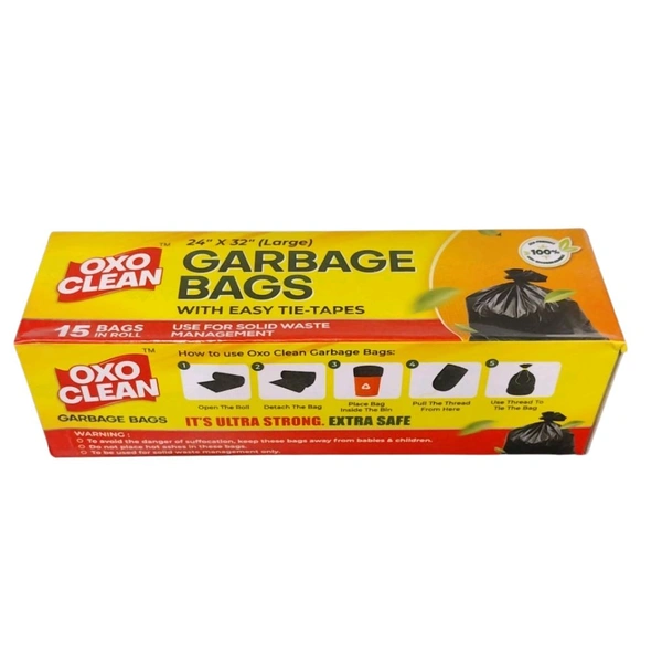 OXO CLEAN GARBAGE BAGS (Large) 15 BAGS - 24 "X32"