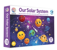 RATNA'S Solar System Jigsaw for Kids 99 Pieces Jigsaw Puzzle with a Information Guide - 44.5*37 cm, Multi-color