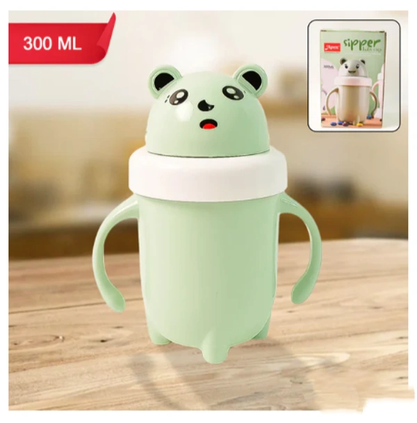 Apex Sipper Baby Cup Training Cup with Handles – Spill Proof & Leak Proof (300 ML Approx) - 300 ML, Multi-color