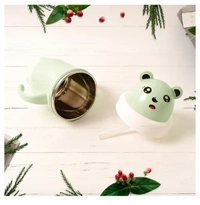 Apex Sipper Baby Cup Training Cup with Handles – Spill Proof & Leak Proof (300 ML Approx) - 300 ML, Multi-color