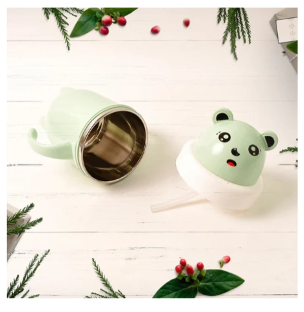 Apex Sipper Baby Cup Training Cup with Handles – Spill Proof & Leak Proof (300 ML Approx) - 300 ML, Multi-color