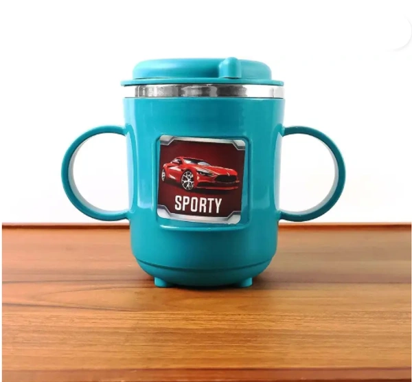 Supermom Kids Sipper Mug with Straw & Dual Handles – Approx 300ml (1 Pc)  - 300 ML, Multi-color