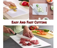 Apex Chopping Board 420×290 mm – Plastic Thick Non-Slip Cutting Board With Handle For Kitchen – & Antibacterial Surface For Fruits, Vegetables, Cheese And More. - 420*290 mm, White