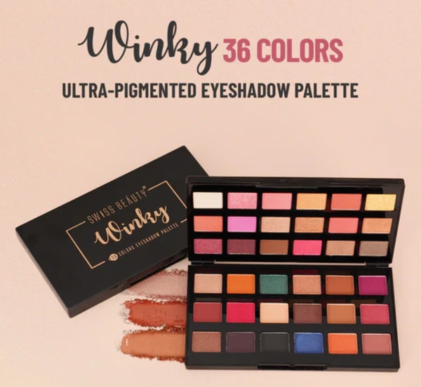 SWISS BEAUTY | Winky 36 Colors Eyeshadow Palette  - 40g