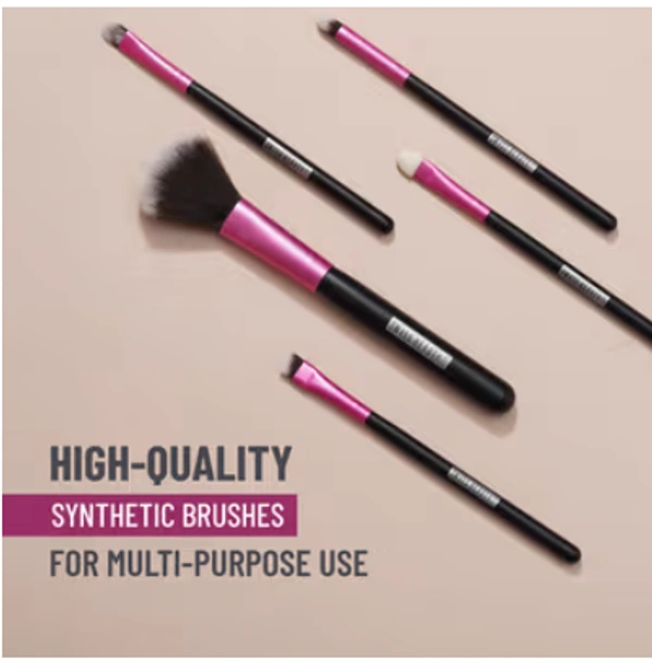 Swiss Beauty | 5 Sticks Makeup Brushes Set | Makeup Accessory | Set of 5 - 100G, Purple