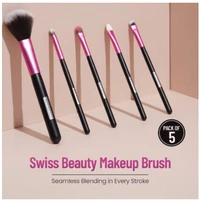 Swiss Beauty | 5 Sticks Makeup Brushes Set | Makeup Accessory | Set of 5 - 100G, Purple