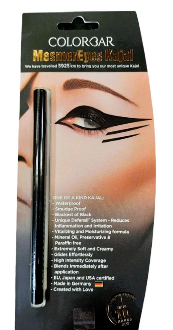 Colorbar Mesmereyes Opaque Pencil Kajal, | Moisturizing | Smudgeproof | Long Lasting - 0.35G, Black