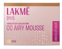 LAKMÉ 9To5 CC Light Mousse Foundation | Matte Finish, Non-Comedogenic, Lightweight Mousse Foundation - 25 g, Beige