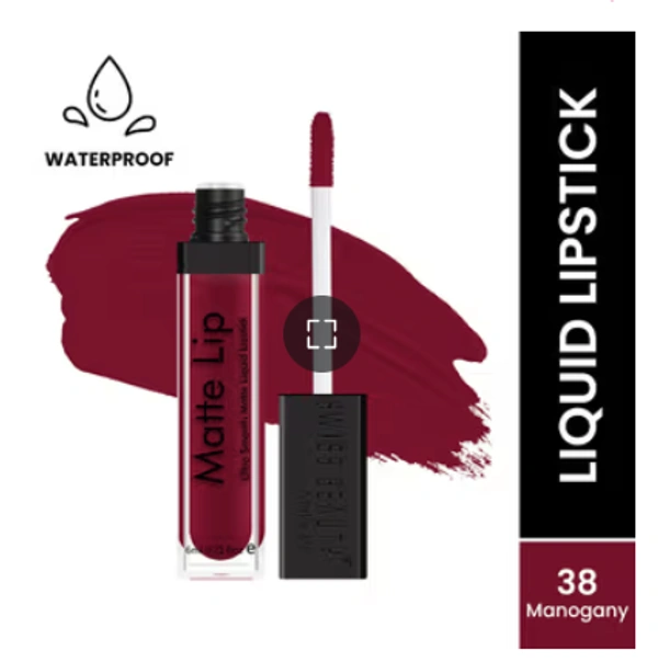 Swiss Beauty Matte Lip Ultra Smooth Matte Liquid Lipstick  - 6ML, Manogany