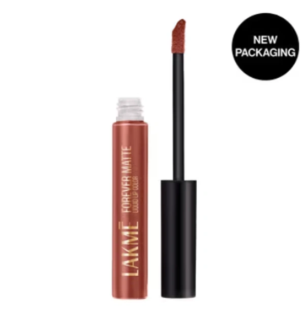 Lakme Forever Matte Liquid Lip Color, 16Hr Lipstick, Lightweight & Transferproof  - 5.6ML, Nude Myth
