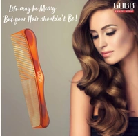 GUBB Grooming | Dressing Comb Shell with Round Teeth - Brown