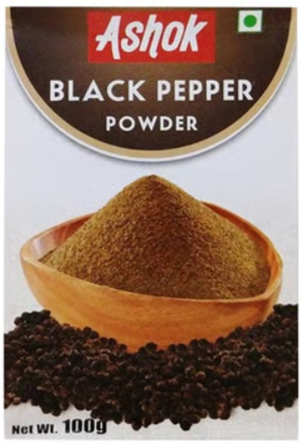 Ashok Black Pepper Powder | Kali Mirch Powder With No Added Preservative For Healthy and Delicious Cooking- 100 Gram - 100g