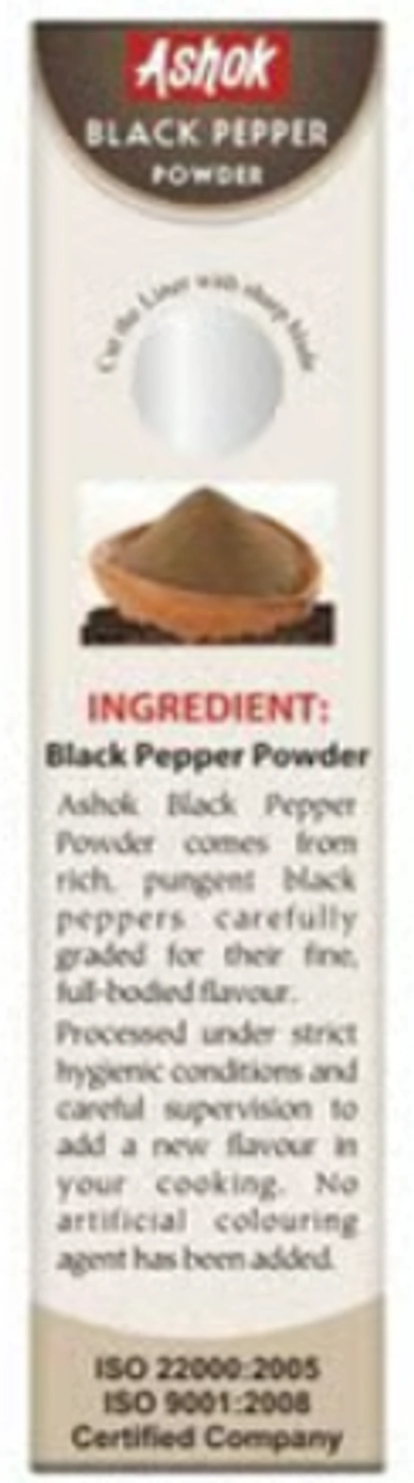 Ashok Black Pepper Powder | Kali Mirch Powder With No Added Preservative For Healthy and Delicious Cooking- 100 Gram - 100g