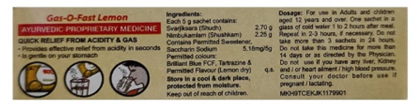 Mankind Pharma Gas-O-Fast (Lemon Flavour) (6N * 5G Sachets) - 30g
