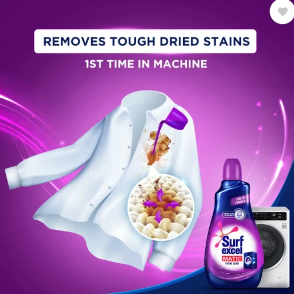 Surf excel Matic Front Load Fresh Liquid Detergent  (1 L) - 1L