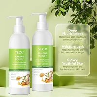 VLCC Almond Honey Deep Nourishing & Skin Brightening Body Lotion - 350ml + 350ml | Buy One Get One | Deep Nourishment, Glowing & Youthful Skin | With Almond Oil, Honey, Cocoa Butter & Aloe Vera. 8906008458817                                                                                