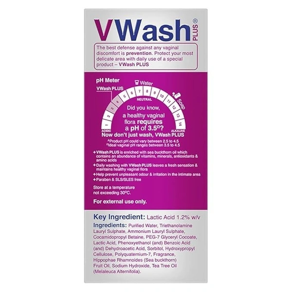 VWash Plus Expert Intimate Hygiene, With Tea Tree Oil, Liquid Wash Dryness Itchiness And Irritation, Balances PH, Paraben 8901030815911