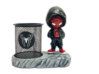 tradehub SpiderVerse Pen Holder - 15D x 10W x 15H Centimeters, white and black