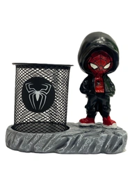 tradehub SpiderVerse Pen Holder - 15D x 10W x 15H Centimeters, white and black