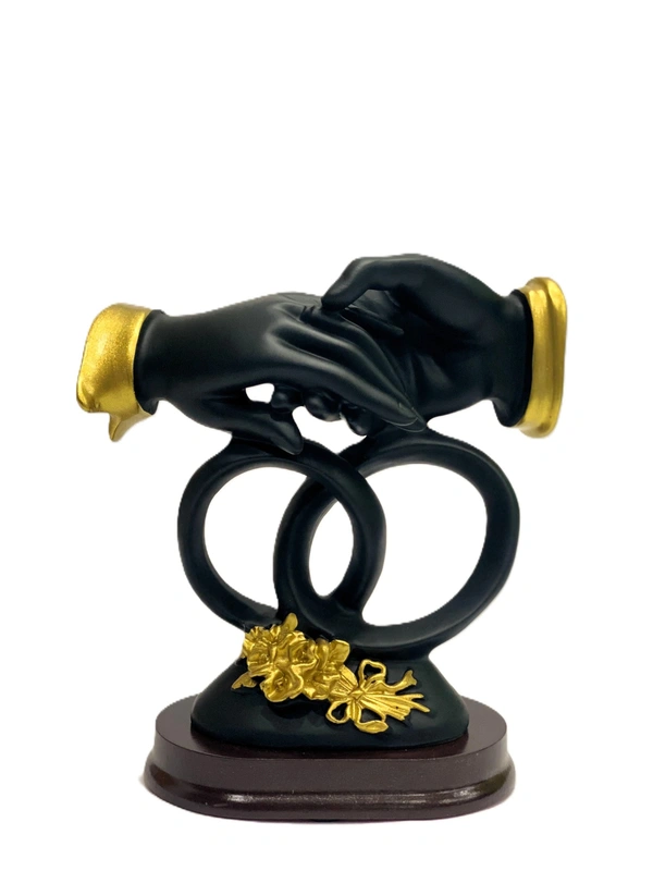 Cart Log Hand showpiece- Statue showpiece- Couple Engagement Gift- Couple Gifts for Wedding- Couple Room Decoration Items- Unique showpiece- Gift for love birds- Gift for Couple - 10L x 10W x 10H Centimeters, Multi