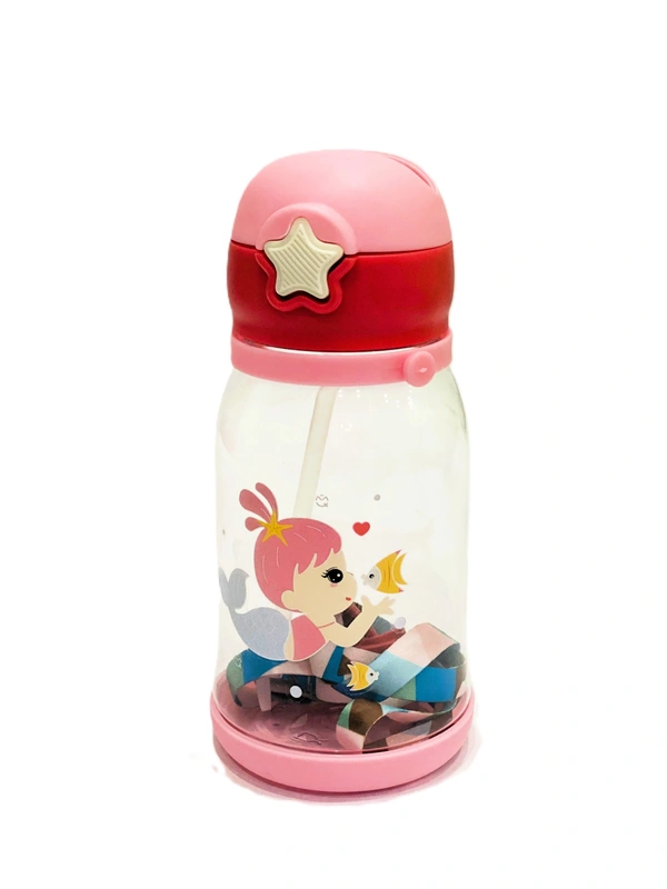 Water Bottle for Kids | Hardened Plastic Capacity: 600ML | Water Bottle | Pink | - 600 Milliliters, Pink