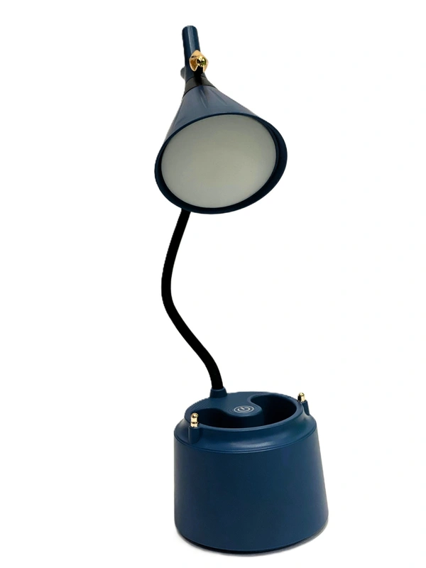 Desk Lamps for Home Office Table Lamp Rechargeable Light With Pen Holder Desk Lamp Office Study Reading Table Light Eye Protection Usb Led Lamp - Blue