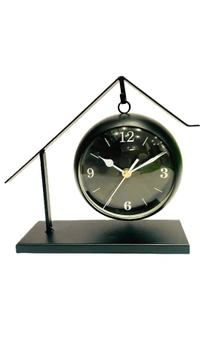 Table Clock Mute Small Table Clock Alarm Clock Home Living Room Bedroom Bedroom Office Decoration Table Desk Decoration Clock 8.07 Inch Digital Alarm Clock - 20*7.5*20.5, Black