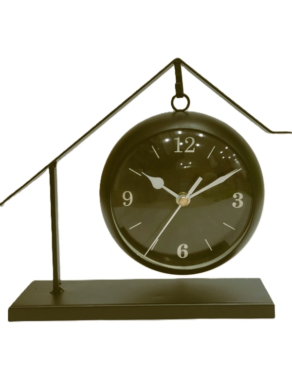 Table Clock Mute Small Table Clock Alarm Clock Home Living Room Bedroom Bedroom Office Decoration Table Desk Decoration Clock 8.07 Inch Digital Alarm Clock - 20*7.5*20.5, Black