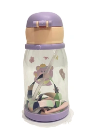 Water Bottle for Kids | Hardened Plastic Capacity: 600ML | Water Bottle | Purple | - 600 Milliliters, Purple