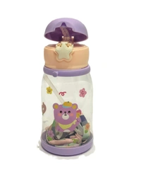 Water Bottle for Kids | Hardened Plastic Capacity: 600ML | Water Bottle | Purple | - 600 Milliliters, Purple
