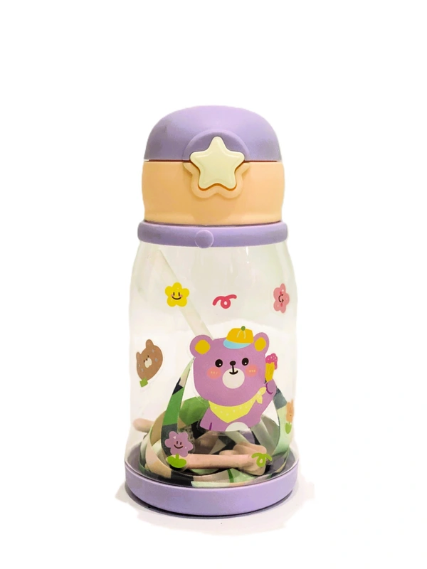 Water Bottle for Kids | Hardened Plastic Capacity: 600ML | Water Bottle | Purple | - 600 Milliliters, Purple