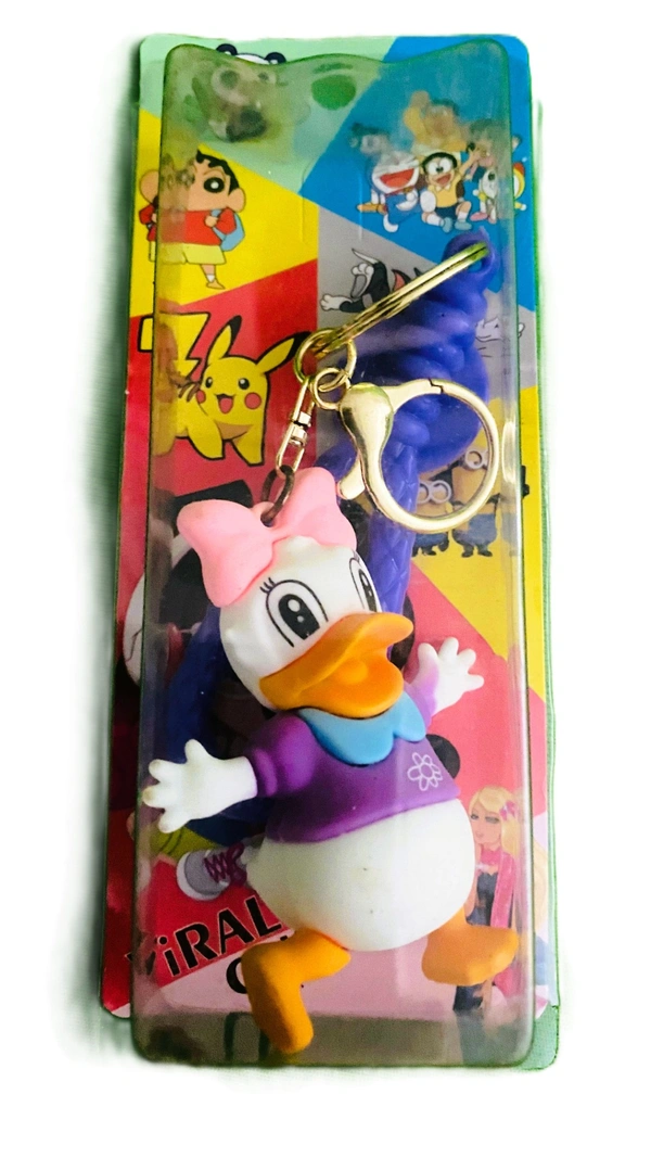DAISY DUCK KEYCHAIN AND KEYRING | DAISY DUCK 3D KEYCHAIN AND KEYRING 
