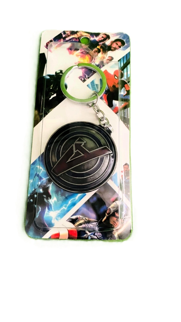 Metal Marvel Avengers (A) Logo Rotating Spinner Keyring | Key chain - SS