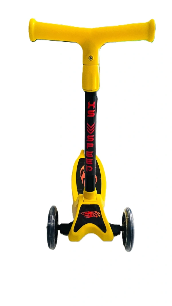 Archana Novelty Heavy Duty Skate Cum Scooter for Kids Learning & Play time|| with 3 Wheels & Upto 20kg Weight Capacity | - Adjustable, Yellow