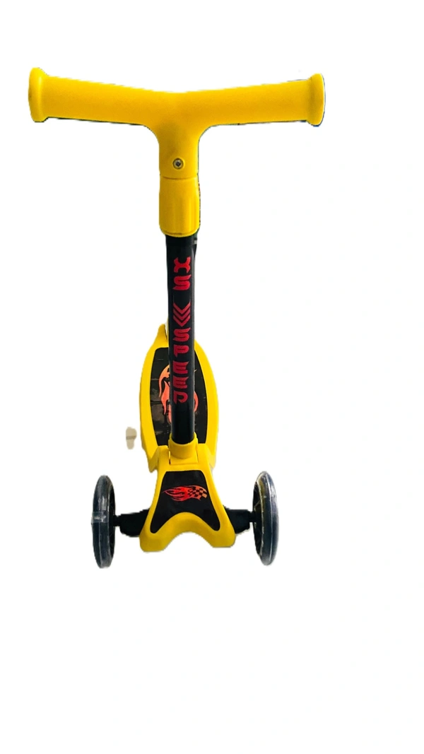 Archana Novelty Heavy Duty Skate Cum Scooter for Kids Learning & Play time|| with 3 Wheels & Upto 20kg Weight Capacity | - Adjustable, Yellow