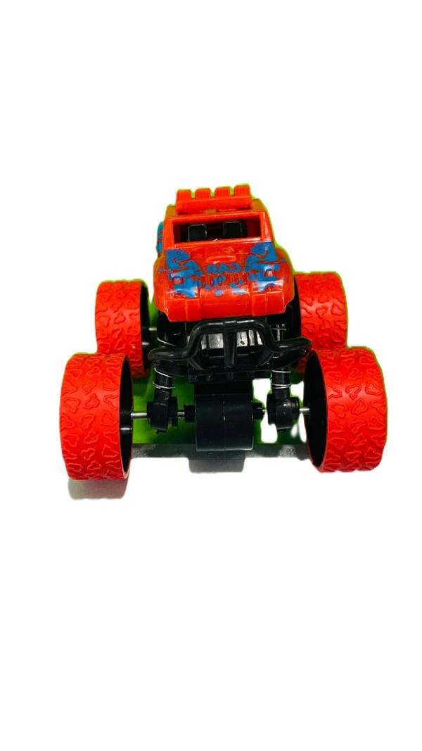 4*4 Mini Monster Car Truck Toy for Kids | Friction Powered Rock Crawler Truck | Rubber Spring Shock Absorber Car Toy | Ideal Gift for Kids - Multicolor - Red