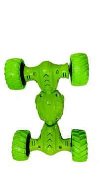 DTX Telescopic Car Toy Double Sided Pull Stunt Action Car | Non-Electric Stunt Cars |  - Green