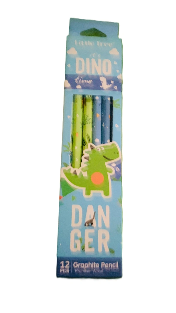 DINO Little Tree | HB Student Pencil 12Pcs | Graphite Pencil | Premium Wood  - Blue