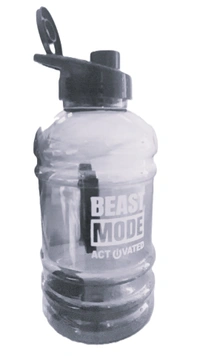 Unleash Your Inner Beast with the BEAST MODE ACTIVATED Plastic Water Bottle - 1.5 L, Black