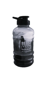 Unleash Your Inner Beast with the BEAST MODE ACTIVATED Plastic Water Bottle - 1.5 L, Black