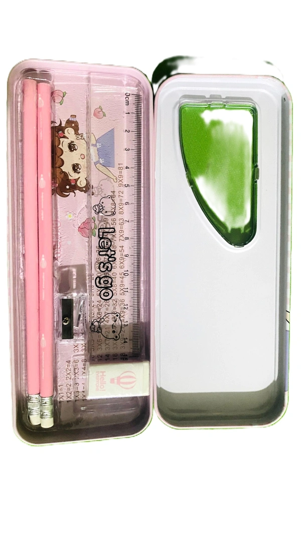 Happy Cutie Pencil Box for Kids & Students – Stay Organized in Style! - Pink