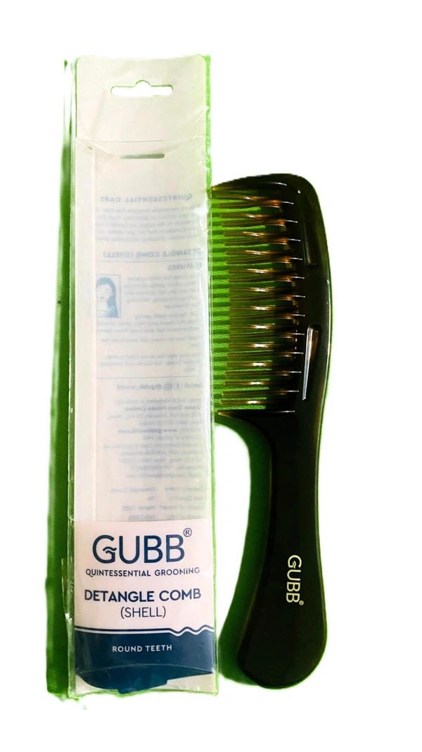 GUBB Grooming Detangle Comb with Round Teeth (Shell)