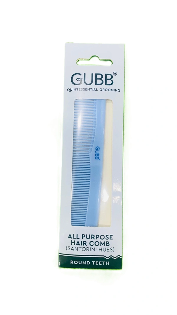 GUBB Grooming ALL Purpose Hair Comb with Round Teeth (Santorini Hues)