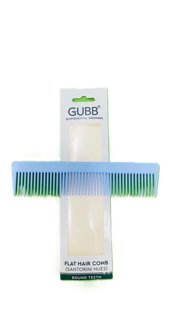 GUBB Grooming Flat Hair Comb with Round Teeth (Santorini Hues)