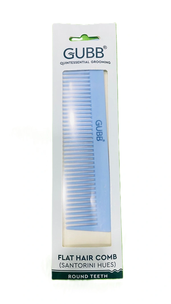 GUBB Grooming Flat Hair Comb with Round Teeth (Santorini Hues)