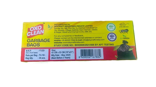 OXO CLEAN Garbage Bags with Easy Tie-Tapes - 19 * 21, Black