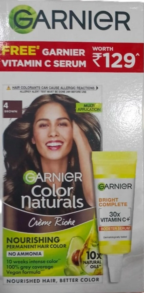 Garnier Color Naturals Crème hair color, Shade 5  Brown, 70ml + 60g